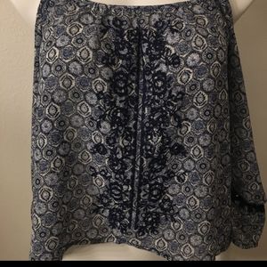 XHILARATION Cold Shoulder Summer Top